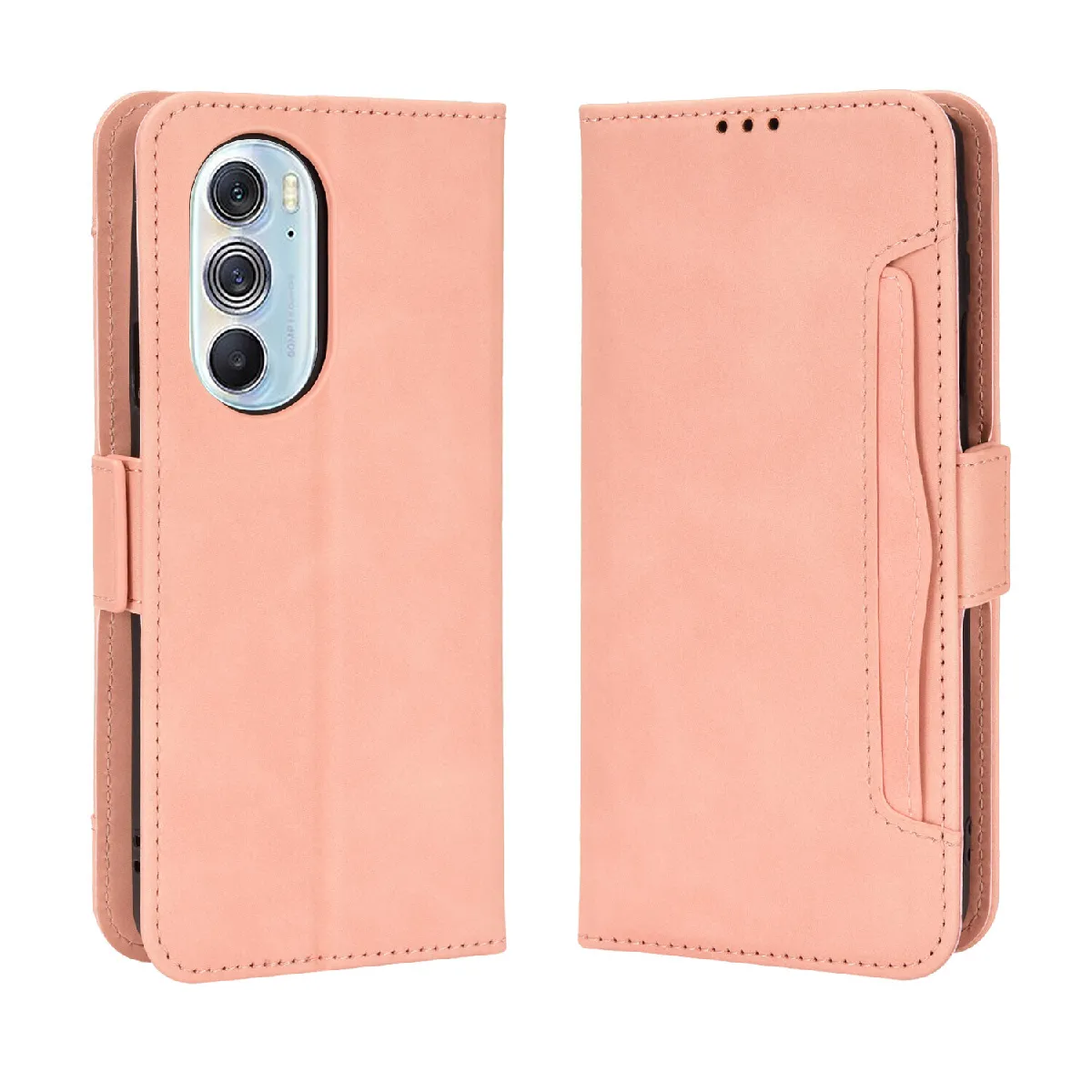 Générique Rose Étui Portefeuille Motorola Edge Plus 2022