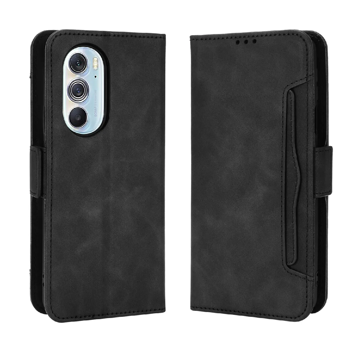 Générique Noir Étui Porte-Cartes Motorola Edge Plus 2022
