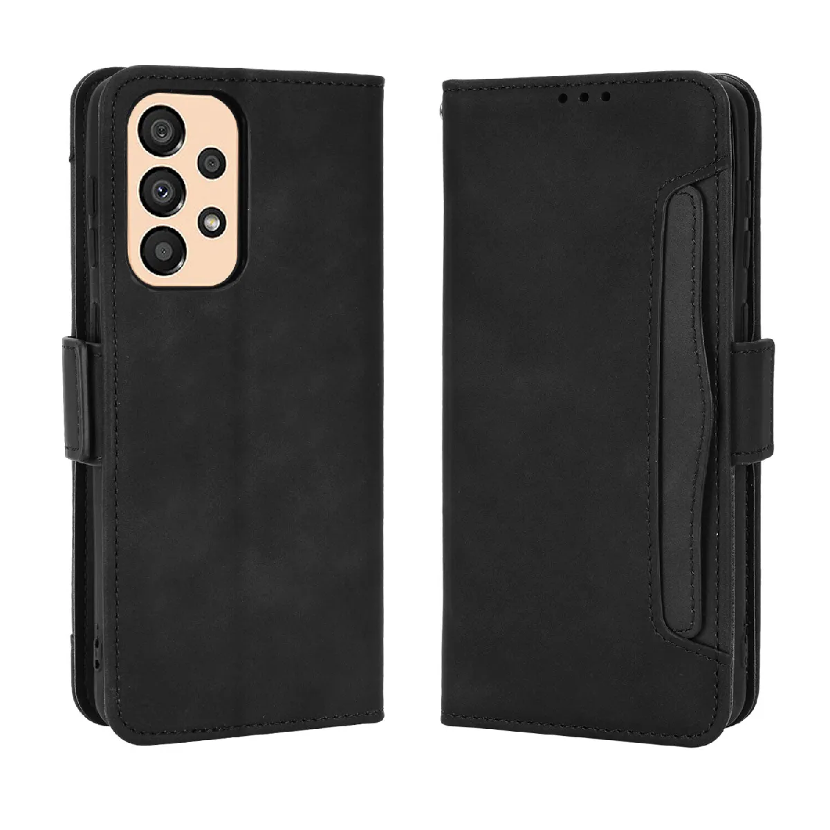 Générique Noir Étui Portefeuille À Fermeture Magnétique Samsung Galaxy A33 5G