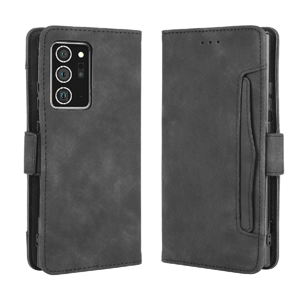 Générique Noir Étui Portefeuille En Cuir Samsung Galaxy Note 20 Ultra