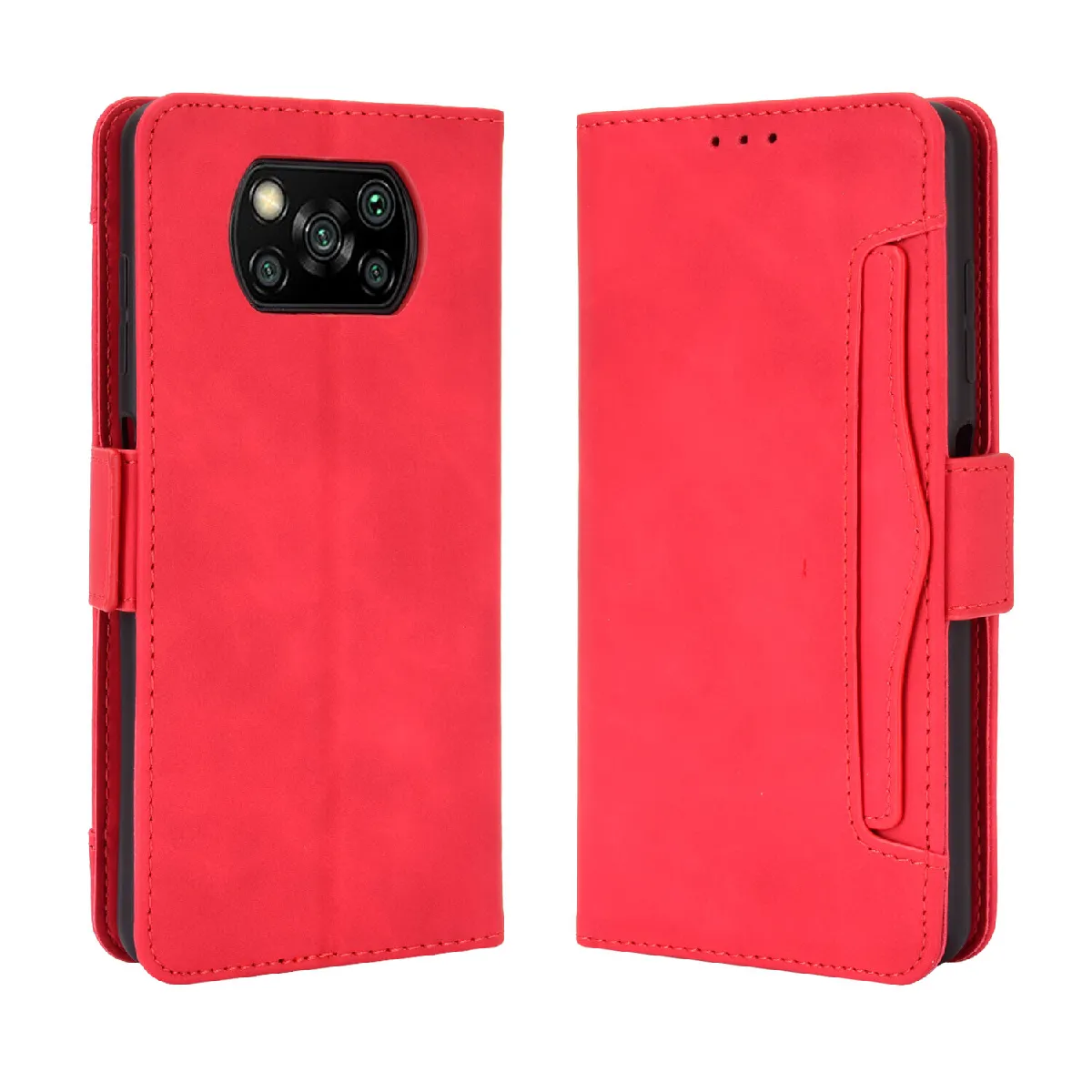 Générique Étui Portefeuille Avec Porte-Cartes Et Fermeture Magnétique Pour Xiaomi Poco X3 Nfc