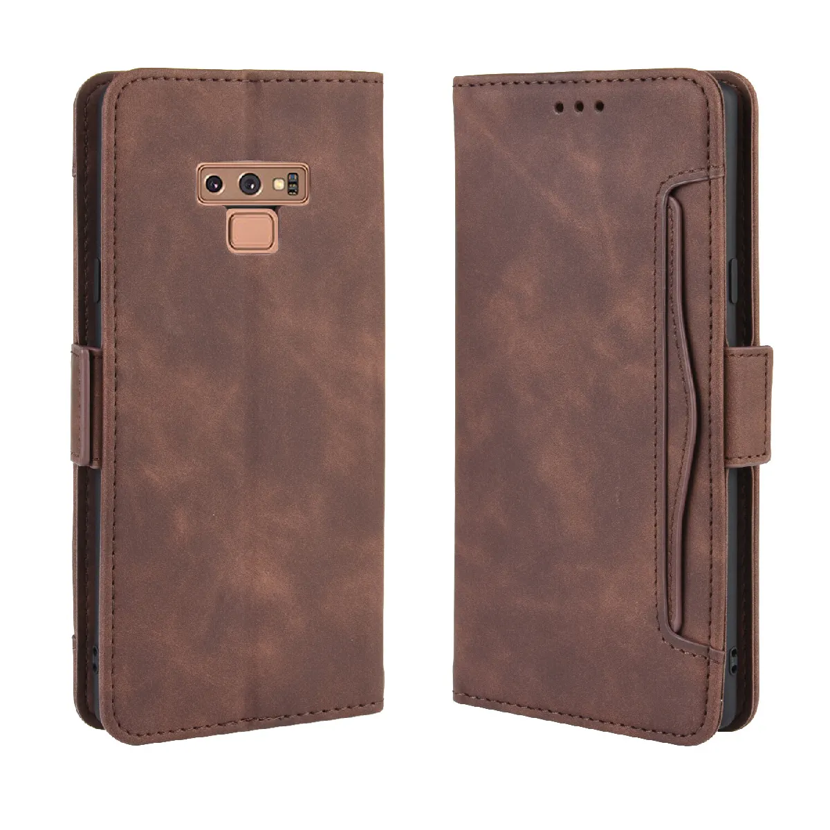 Générique Marron Étui Portefeuille Magnétique Samsung Galaxy Note 9