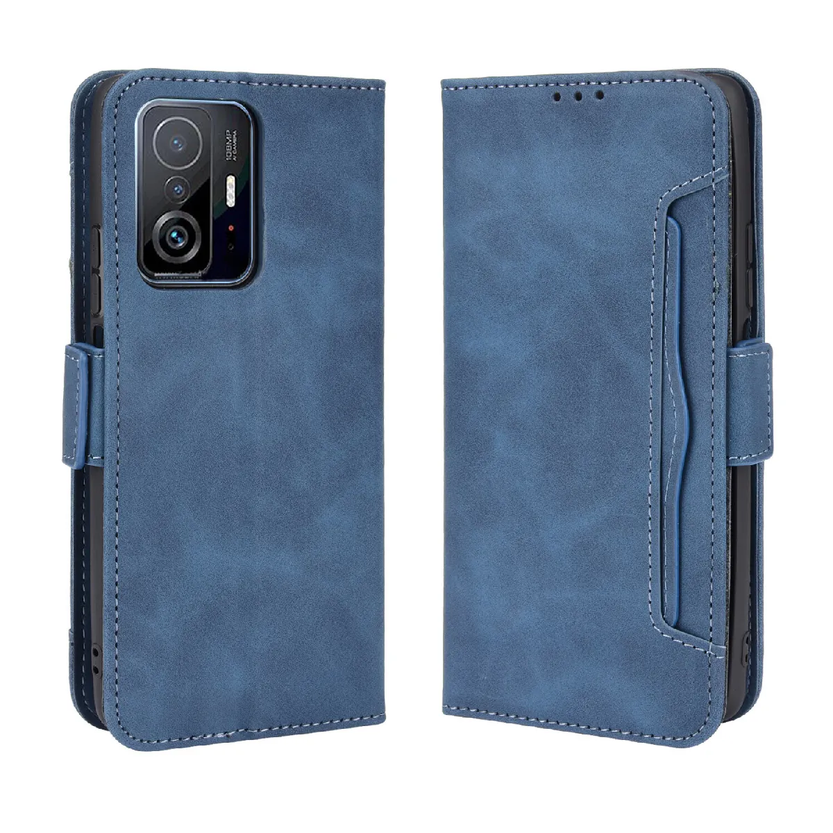 Générique Bleu Étui Portefeuille À Fermeture Magnétique Xiaomi 11T / 11T Pro 5G