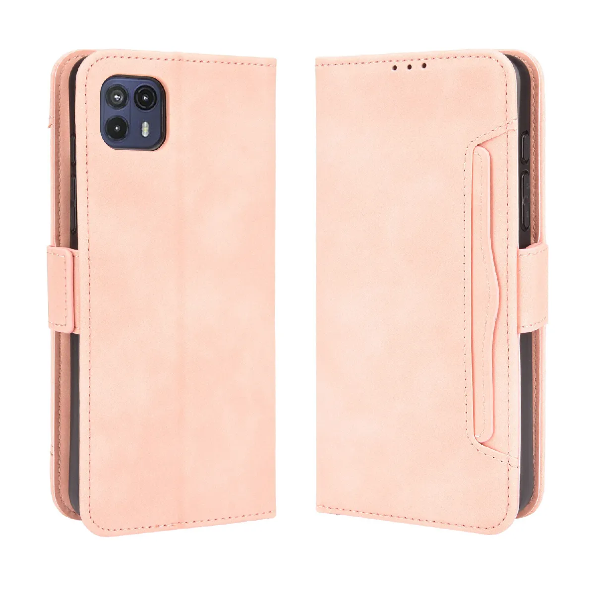 Générique Rose Étui Portefeuille En Similicuir À Fermeture Magnétique Motorola Moto G50 5G