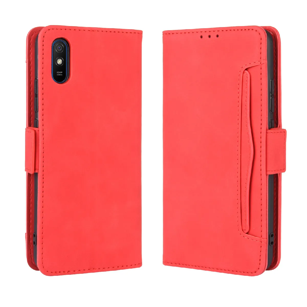 Générique Rouge Coque Portefeuille Xiaomi Redmi 9A