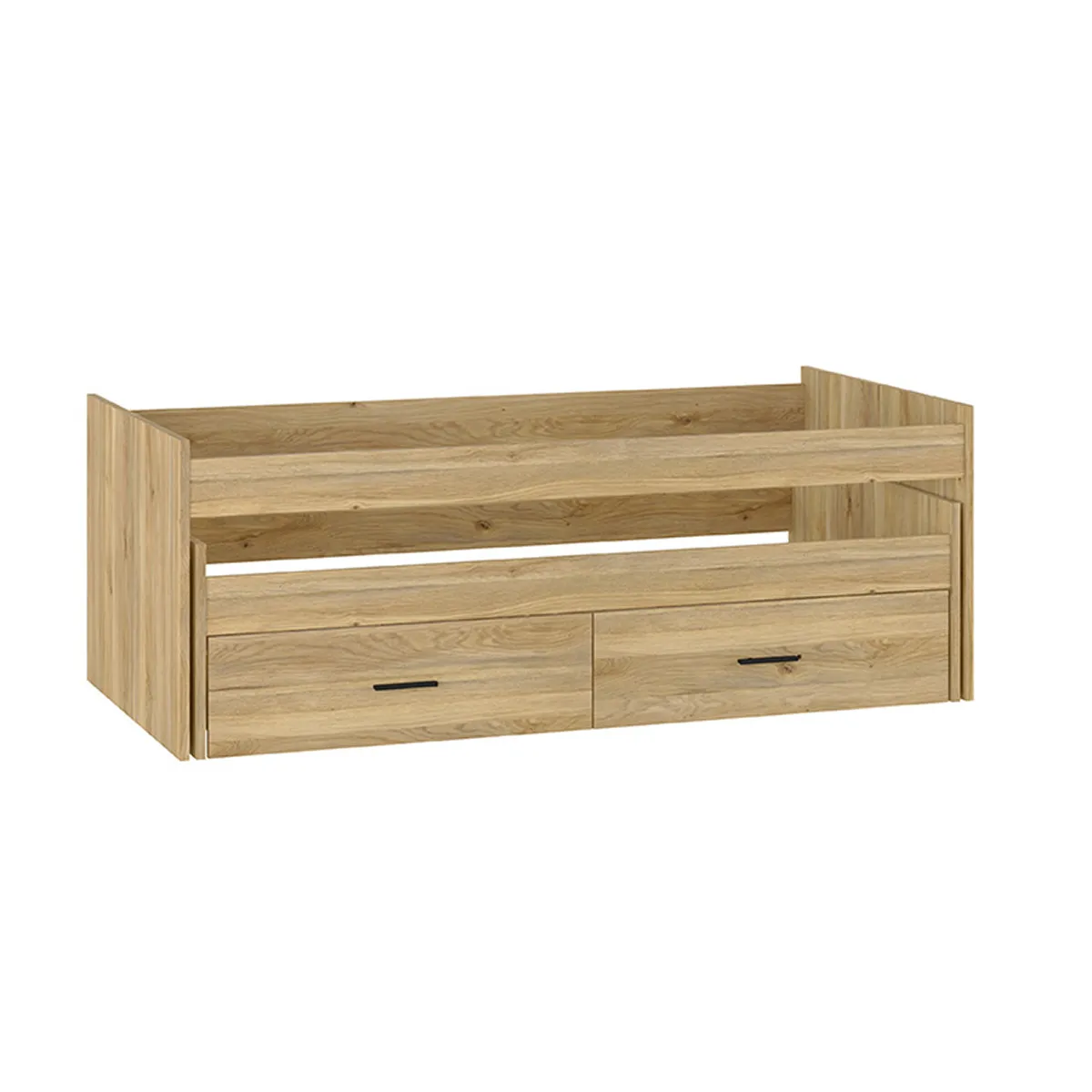 Lit gigogne Chêne Mauvella avec 2 tiroirs