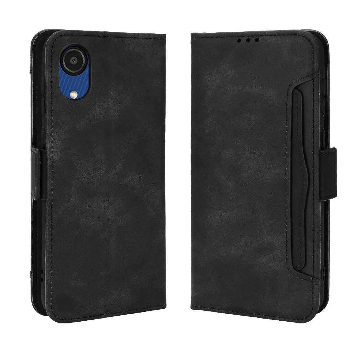Générique Noir Coque Portefeuille Samsung Galaxy A03 Core