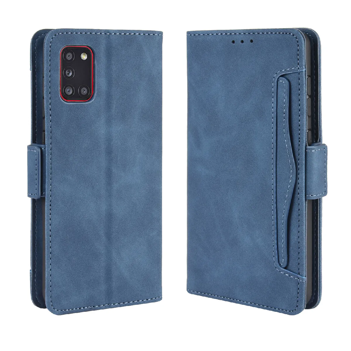Générique Bleu Étui Portefeuille En Similicuir À Fermeture Magnétique Samsung Galaxy A31 - Marine