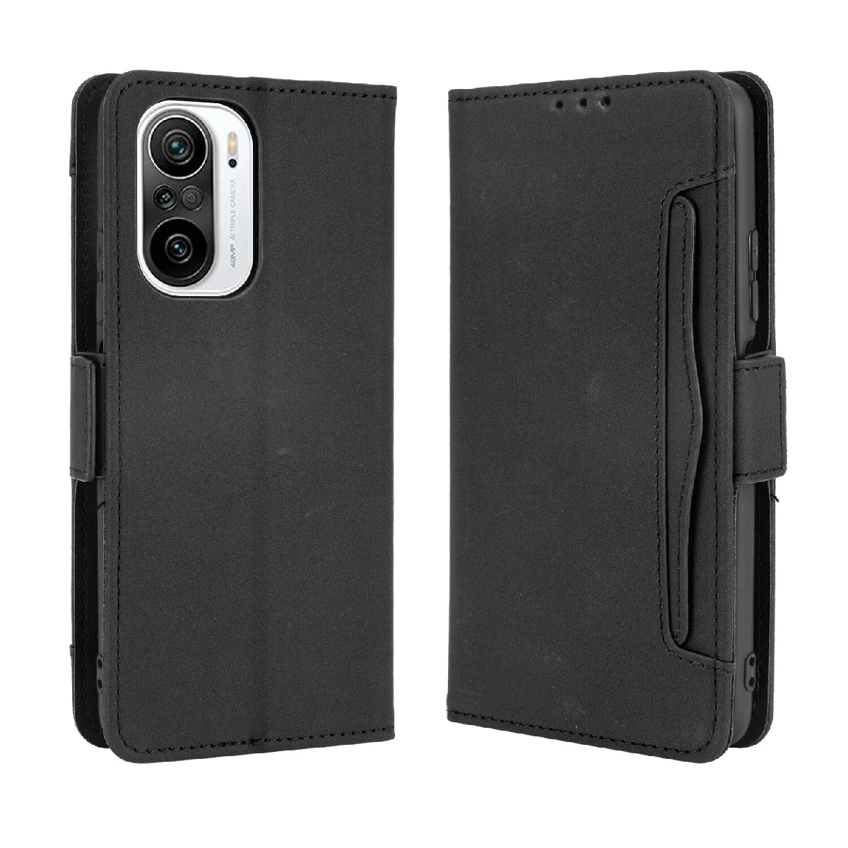 Générique Noir Étui Portefeuille À Fermeture Magnétique Xiaomi Poco F3