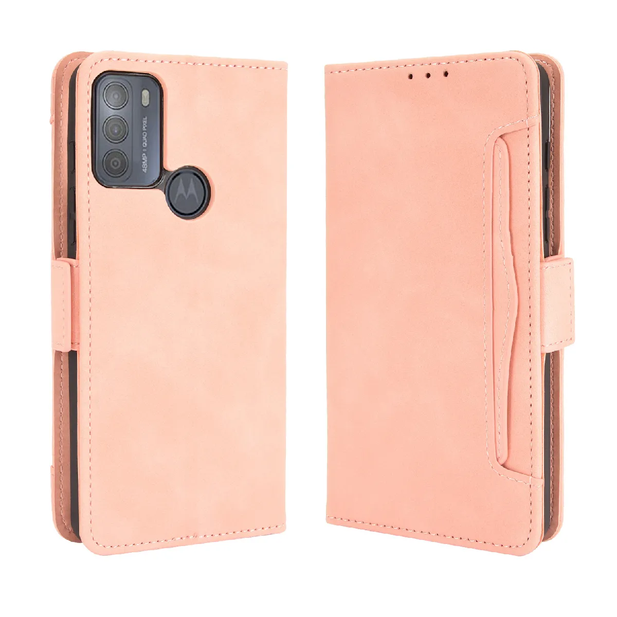 Générique Rose Étui Portefeuille Motorola Moto G50