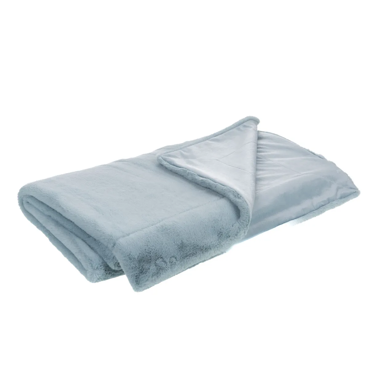 Plaid Luxe 130 x 170 cm Bleu glacier