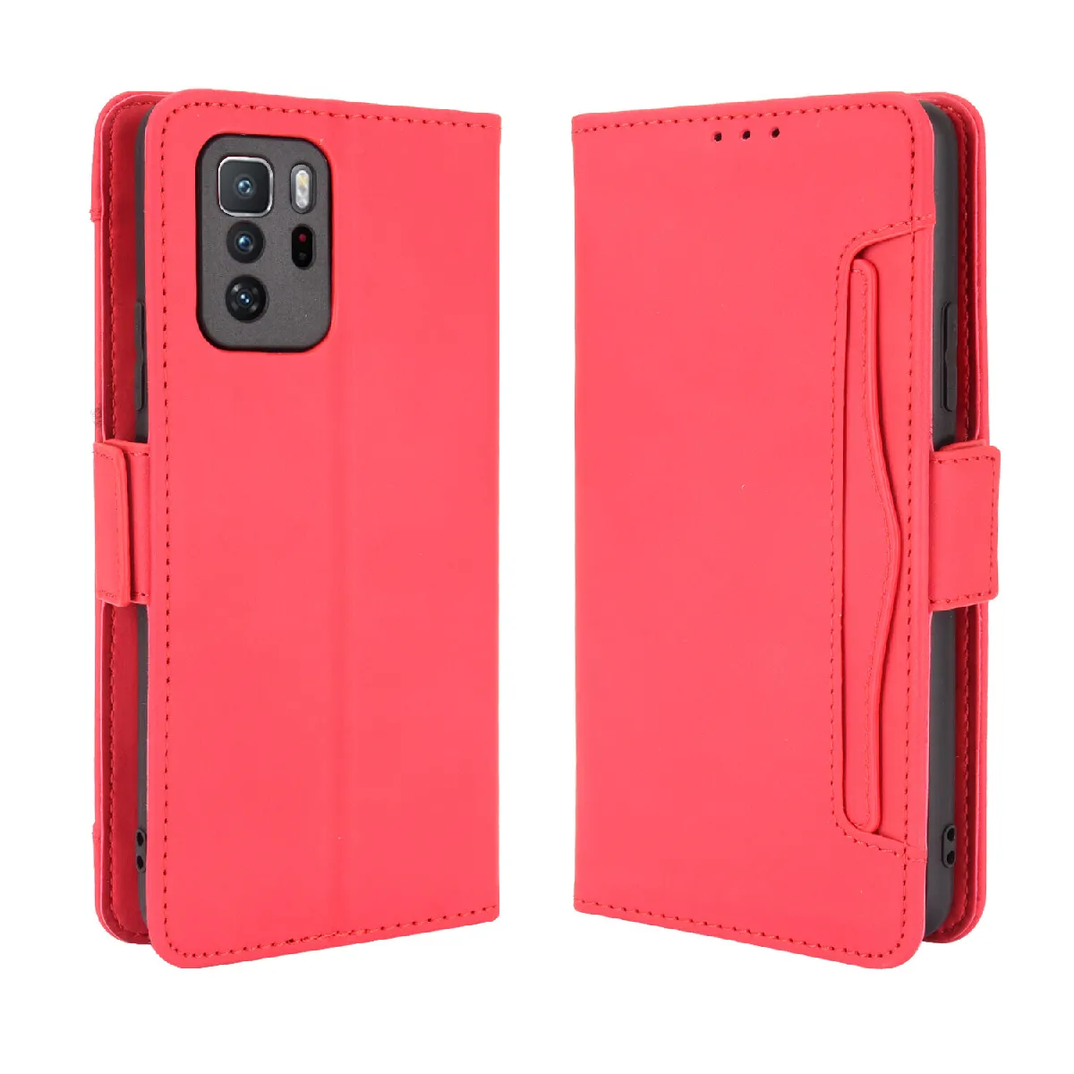 Générique Rouge Étui Portefeuille En Similicuir Xiaomi Poco X3 Gt