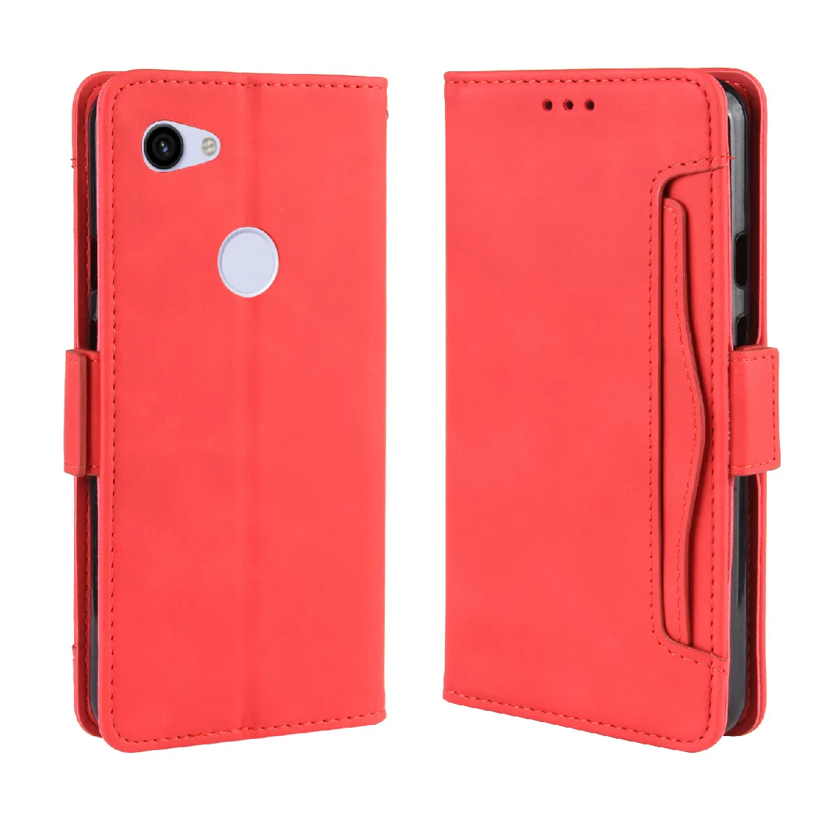 Générique Rouge Étui Portefeuille Google Pixel 3A