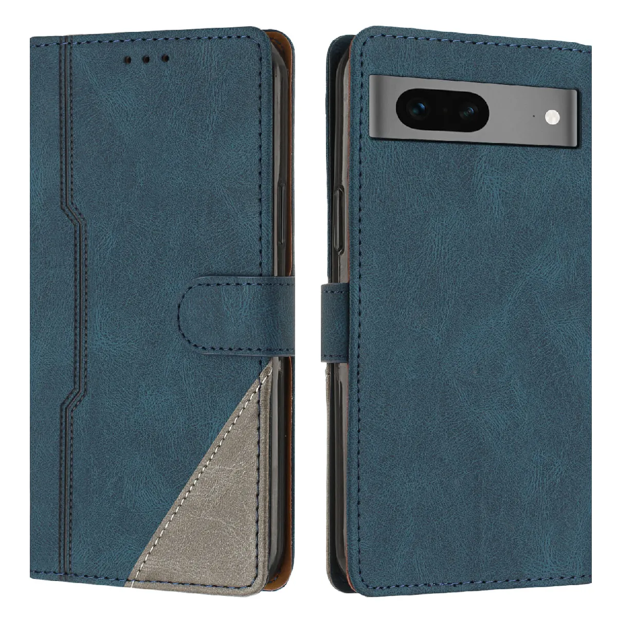 Générique Bleu Google Pixel 7 5G Étui Portefeuille