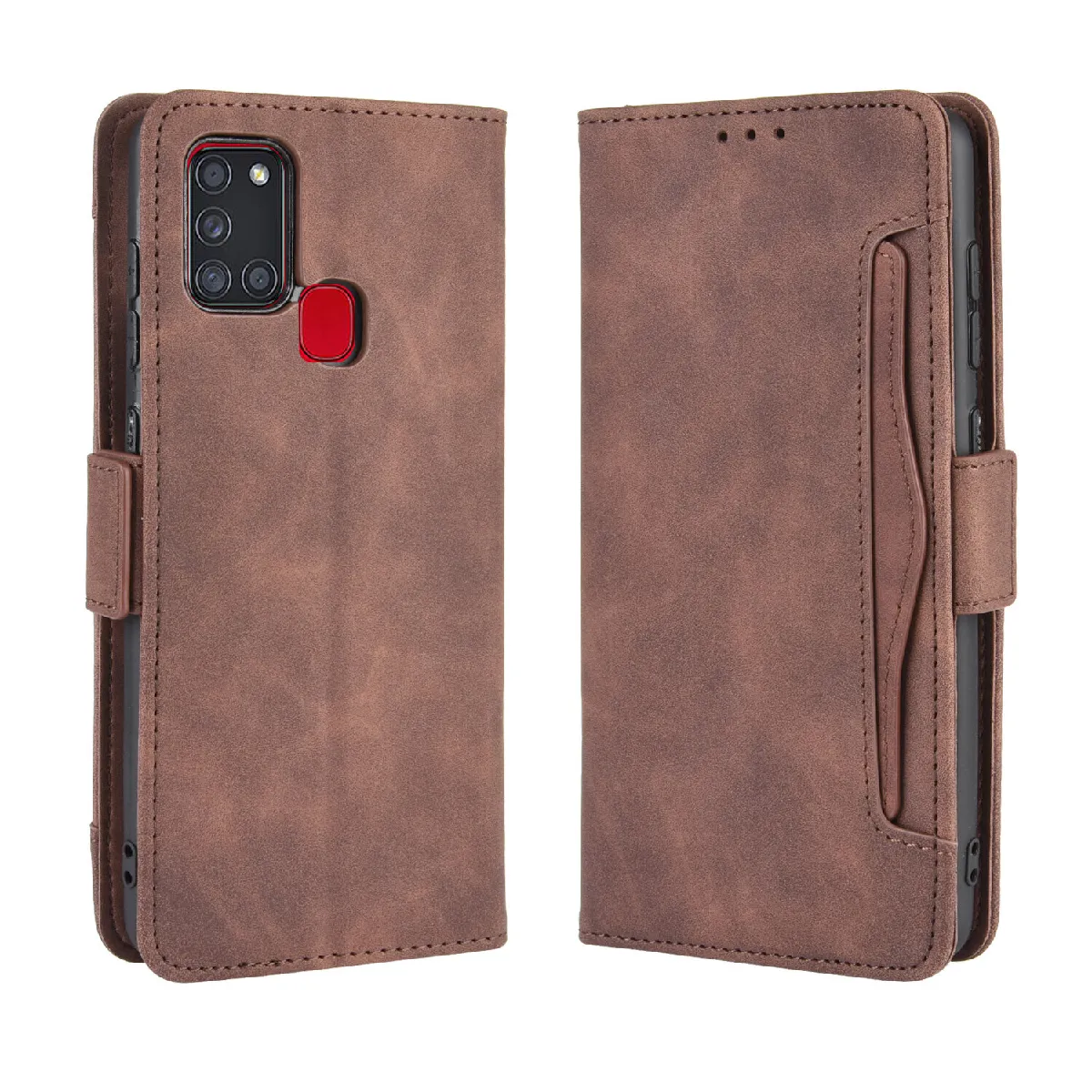 Générique Marron Étui Portefeuille Samsung Galaxy A21s