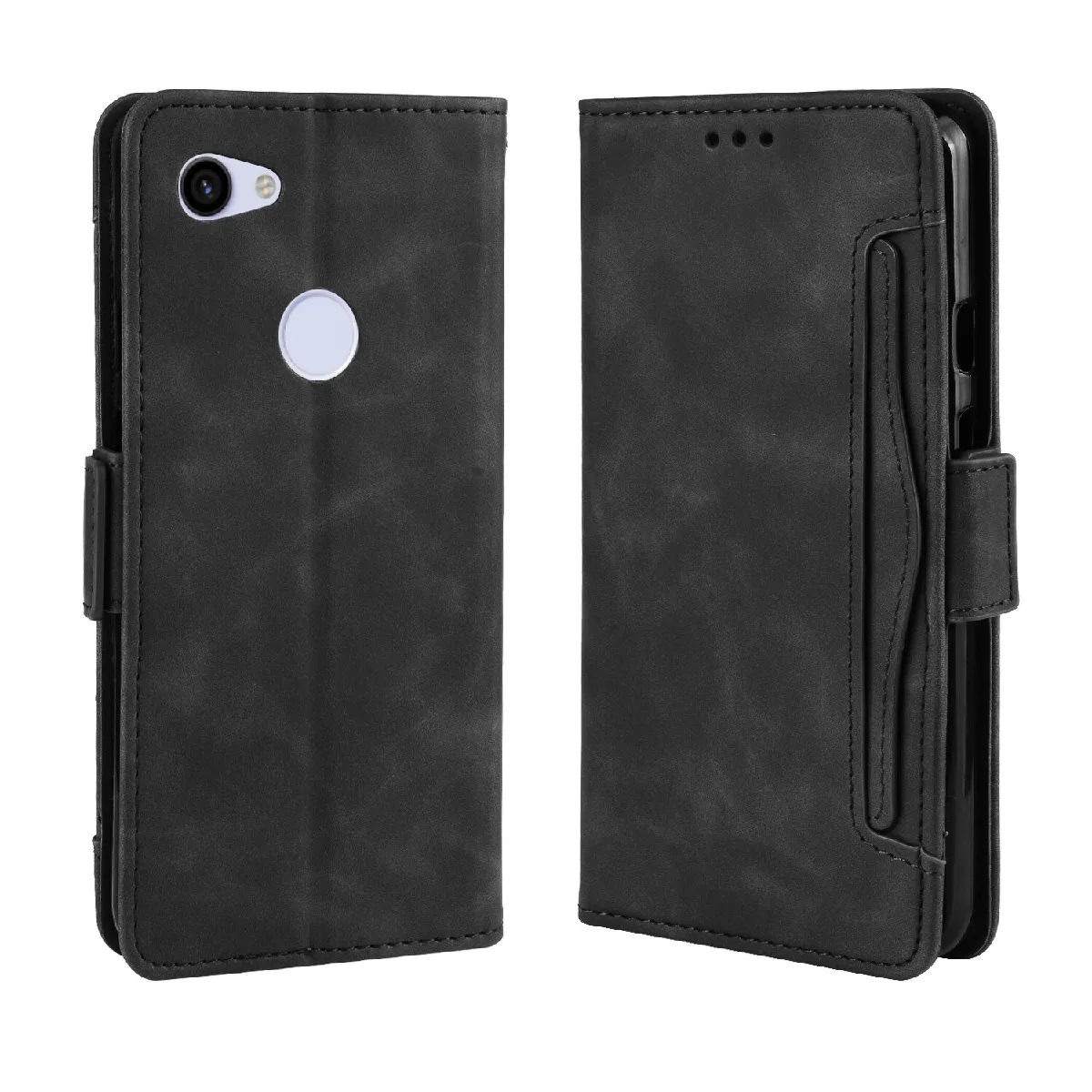 Générique Noir Étui Portefeuille Magnétique Google Pixel 3A
