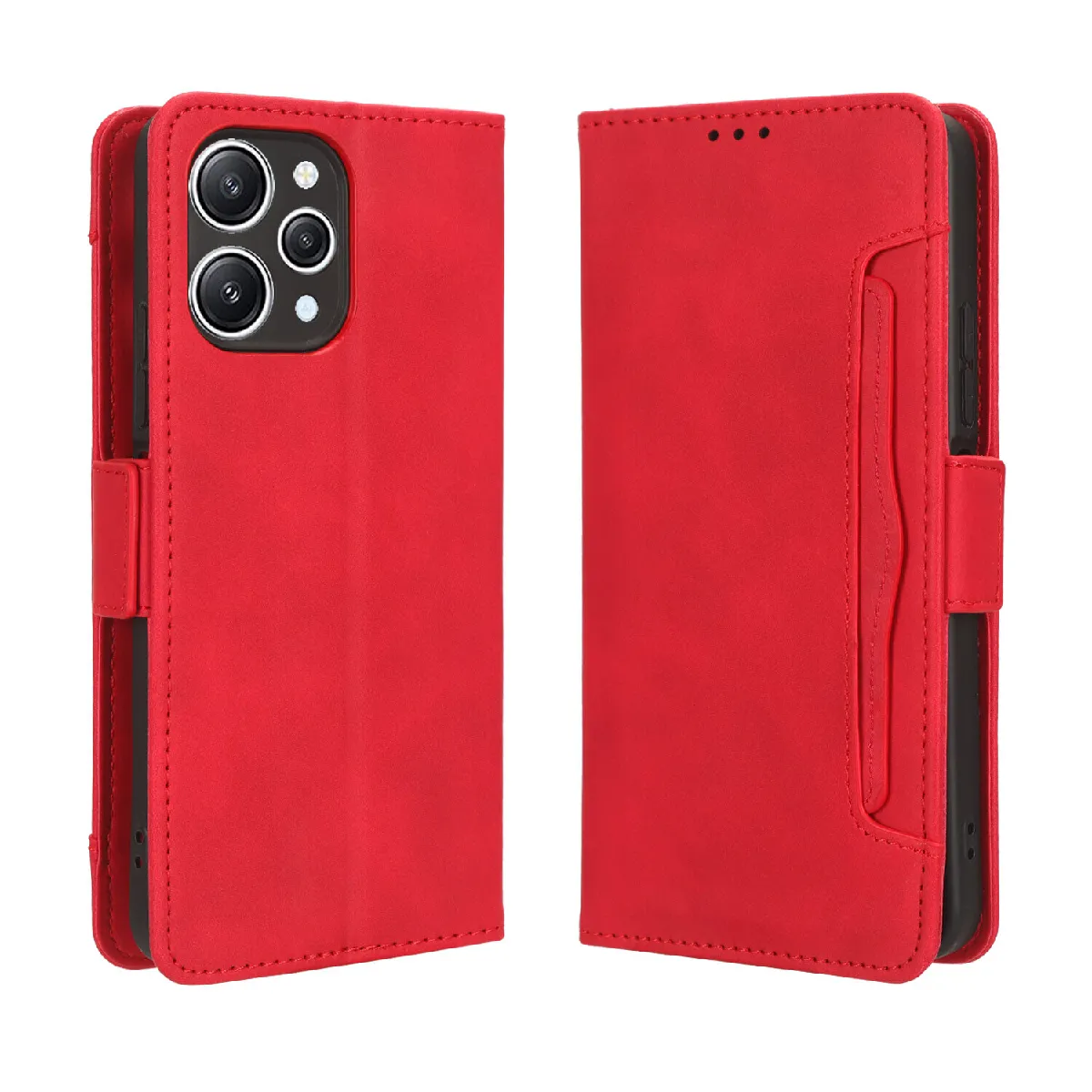 Générique Étui Portefeuille À Fermeture Magnétique Pour Xiaomi Redmi 12 4G