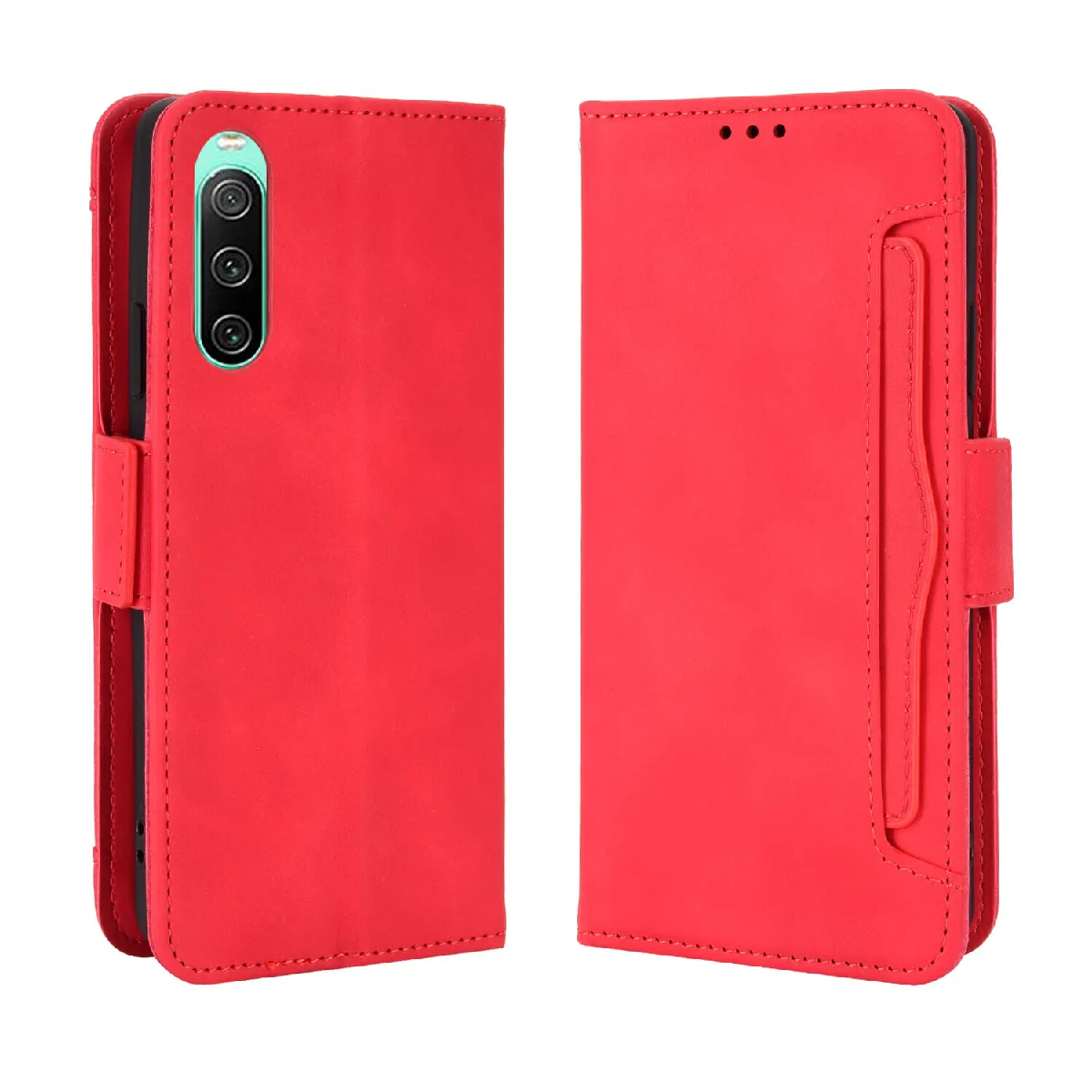 Générique Rouge Étui Portefeuille Sony Xperia 10 V