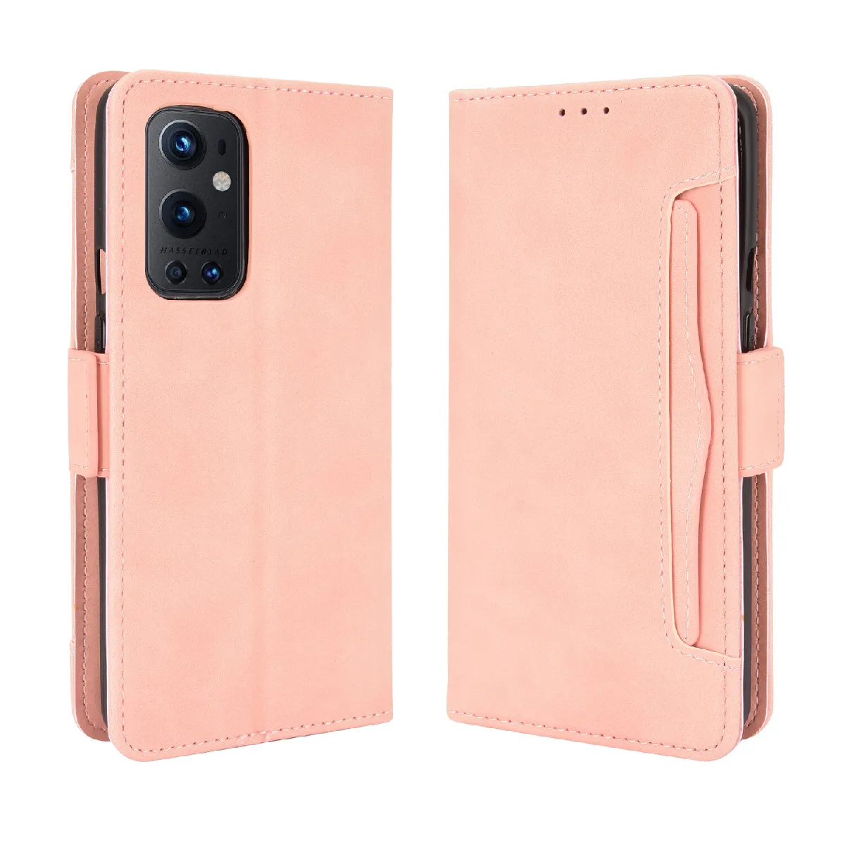Générique Rose Étui Portefeuille En Similicuir À Fermeture Magnétique Oneplus 9 Pro 5G