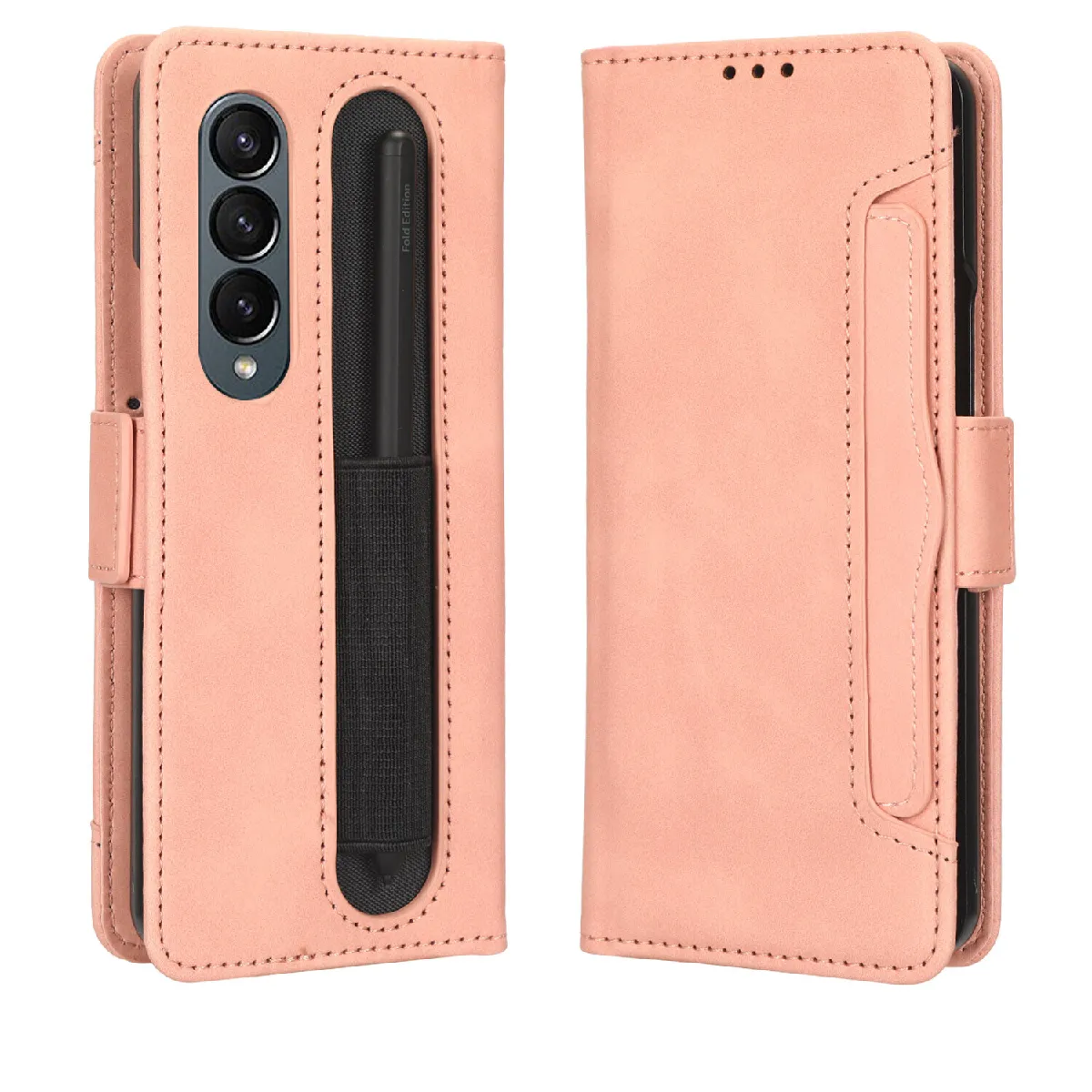 Générique Rose Étui Portefeuille Samsung Galaxy Z Fold 4