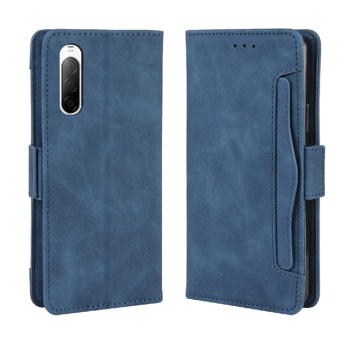 Générique Bleu Étui Portefeuille Sony Xperia 10 Ii