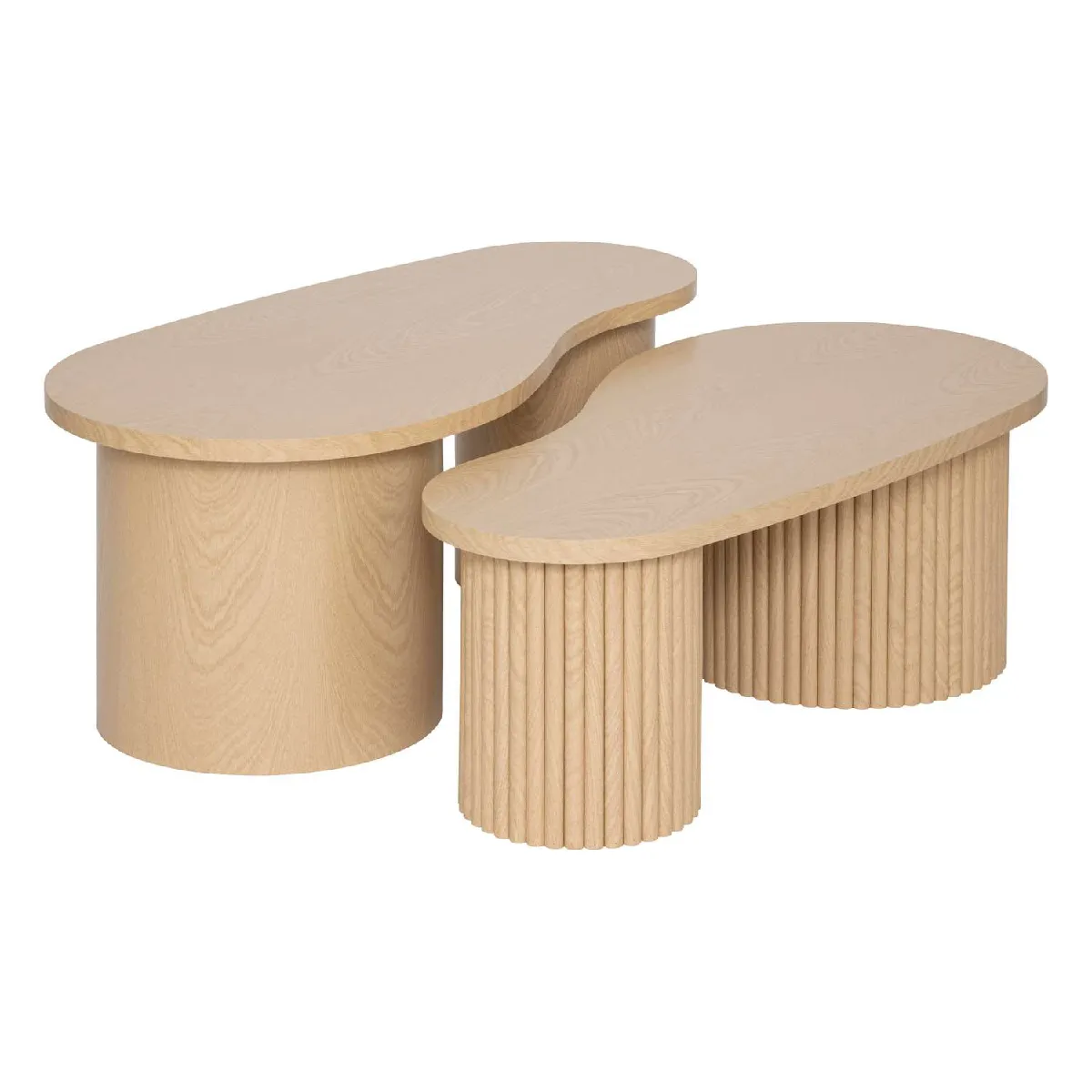 Meilleurs prix pour Duo de tables basses gigognes SOLEYA - Beige