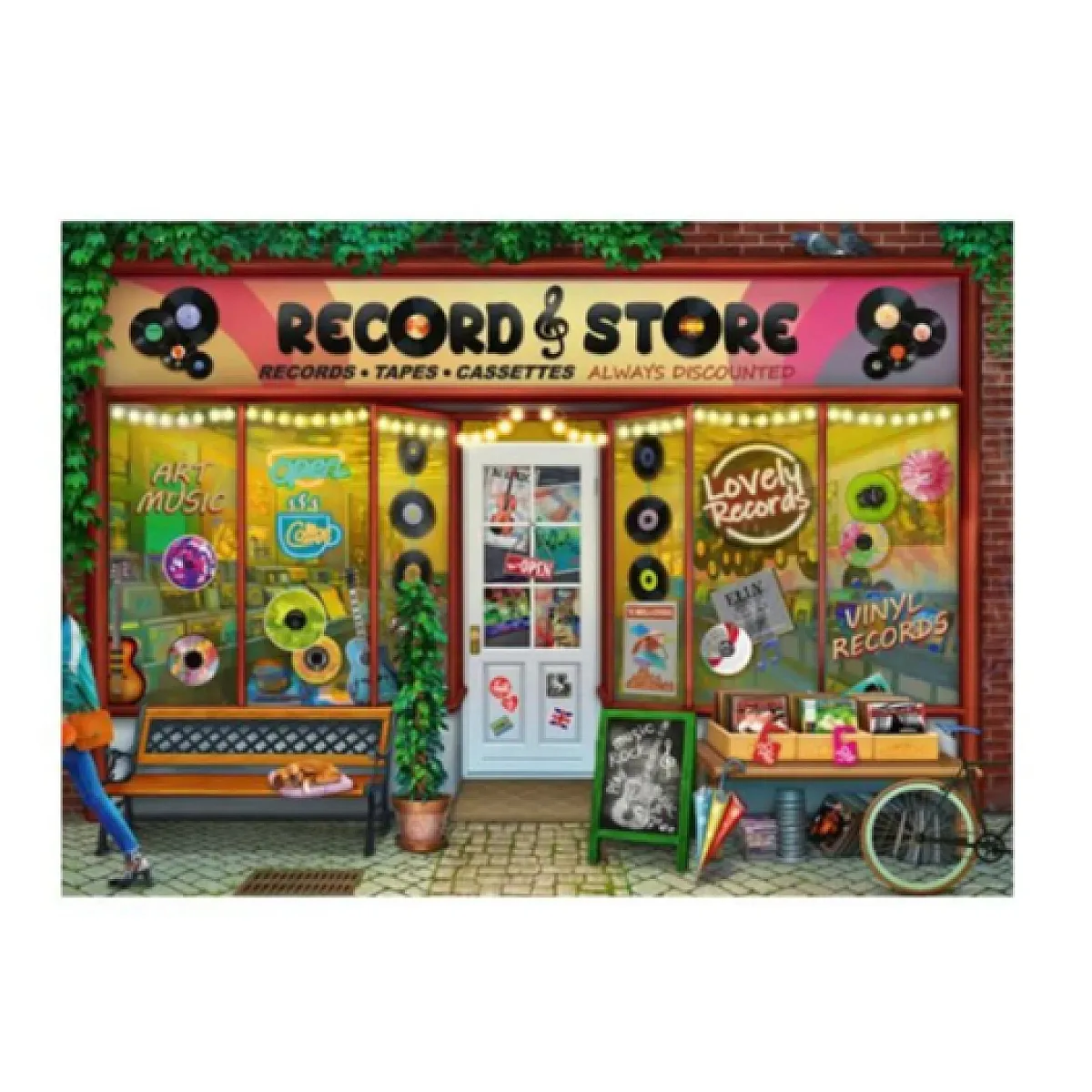 Ravensburger Puzzle Adulte Puzzle 1000 pièces La Boutique de vinyles Adultes et Enfants à partir de Puzzle de qualité supérieure Détente & Relaxation 12000250 - vue 2