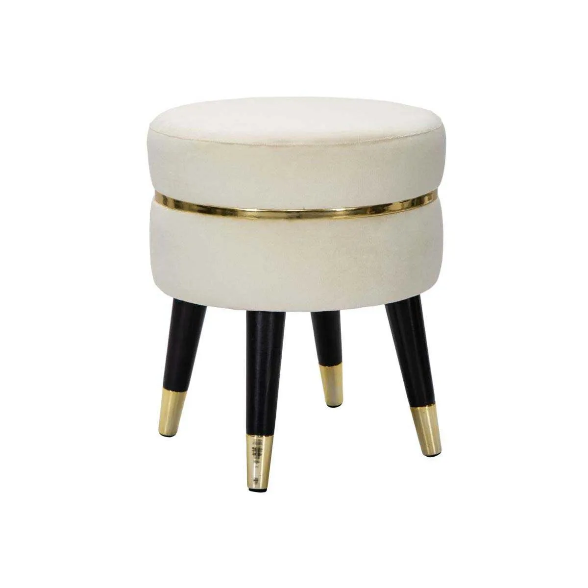 Mauro Ferretti Tabouret Bas Tissu - Crème