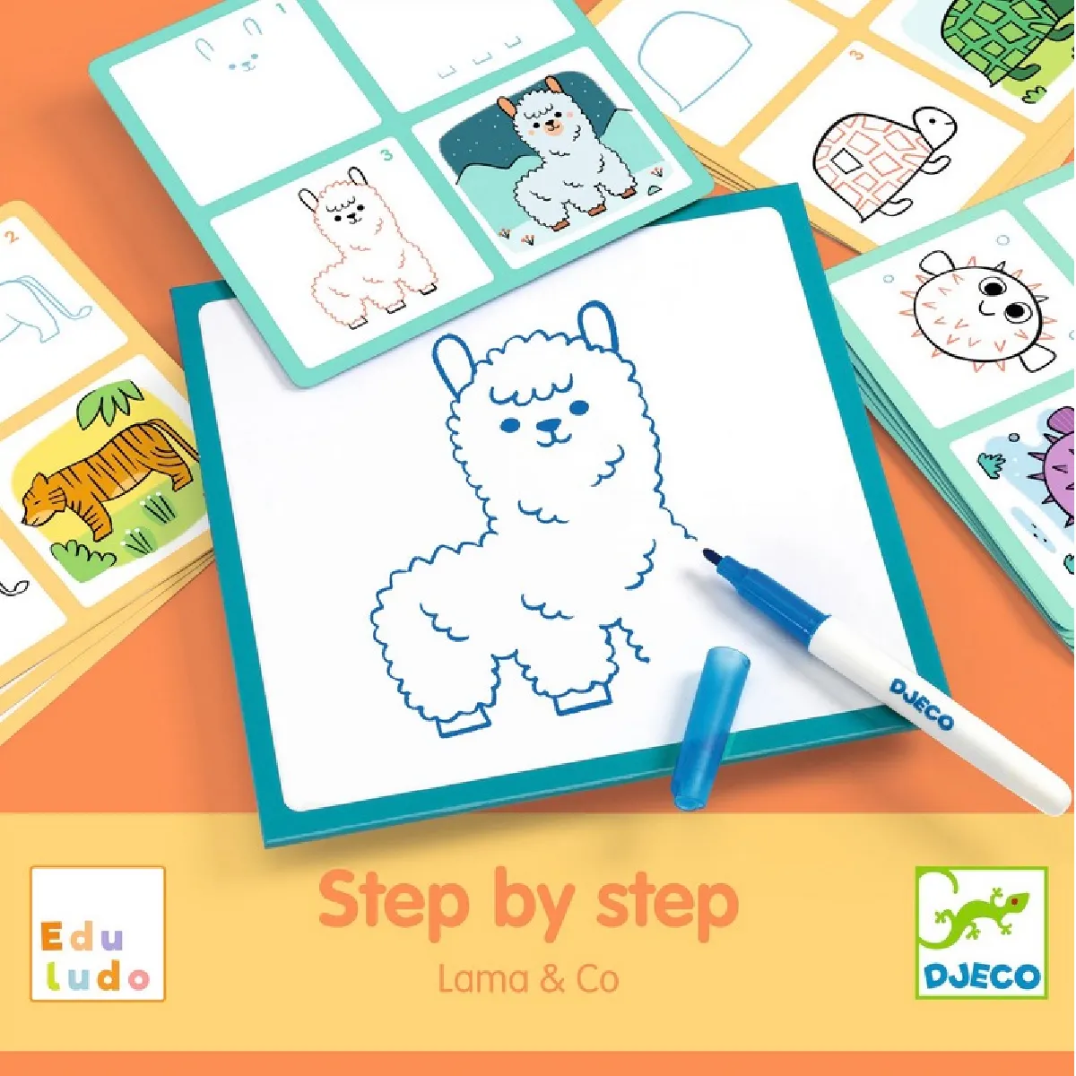 Djeco Coffret Dessin Step By Step Lama