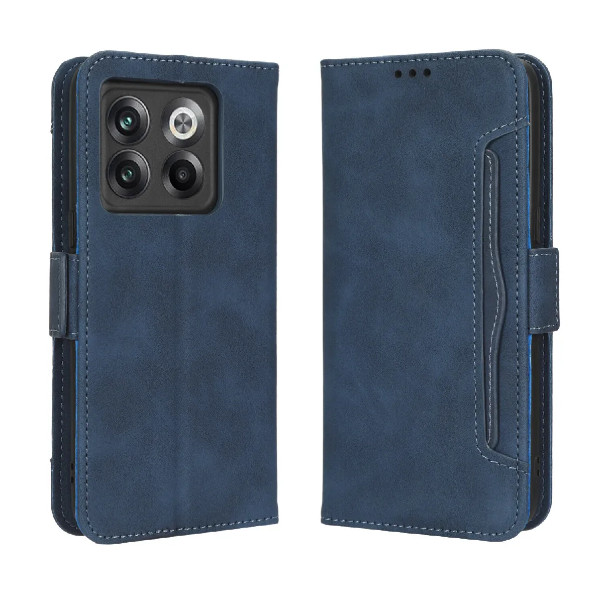 Générique Bleu Coque Portefeuille À Fermeture Magnétique En Similicuir Oneplus 10T 5G