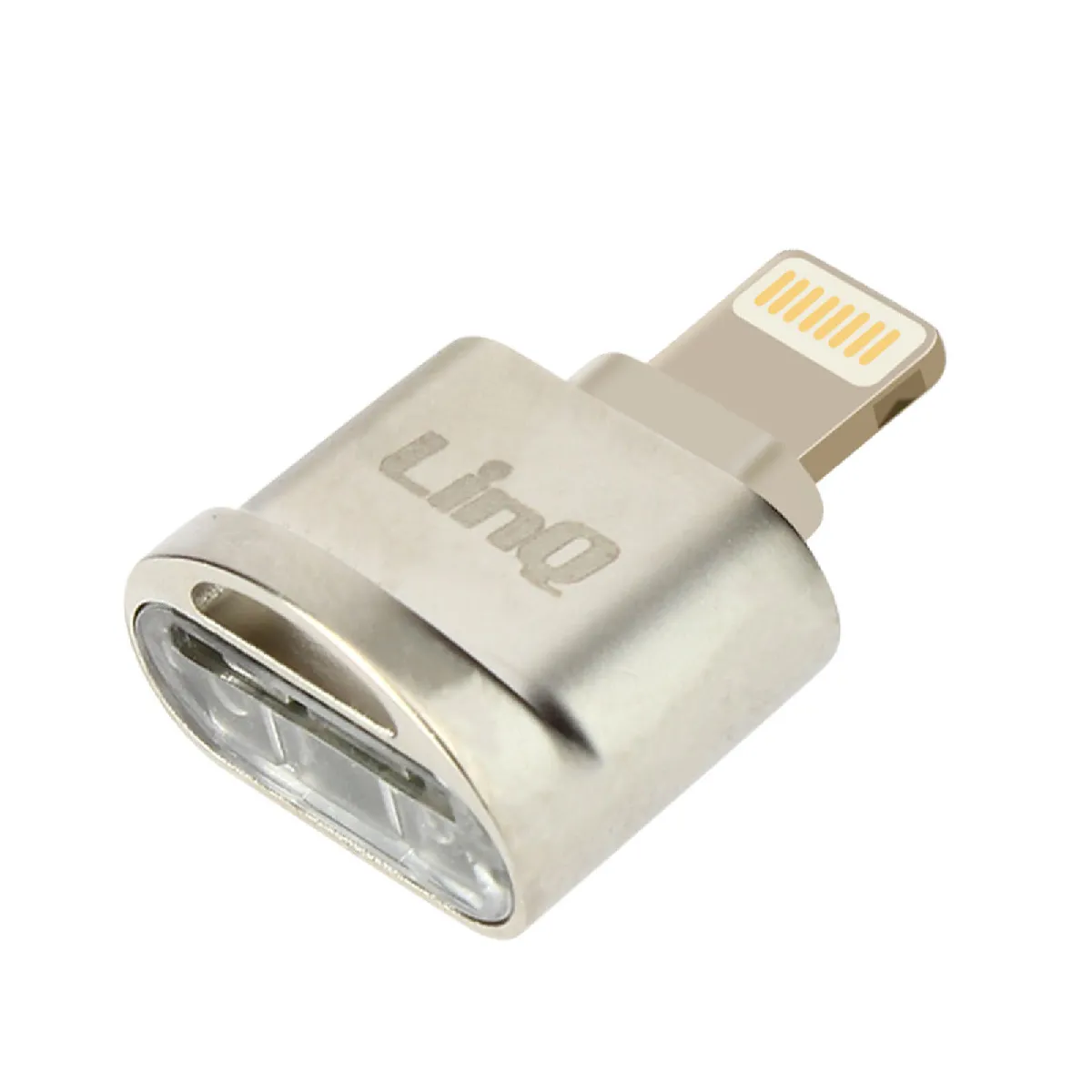 Linq Argent Lecteur Carte Micro-Sd / Tf Vers Lightning Transfert Rapide Compact