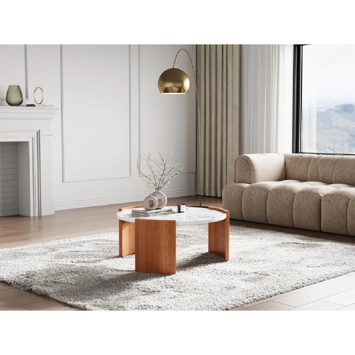 Meilleurs prix pour Vente-Unique KAILA - Blanc et Naturel clair