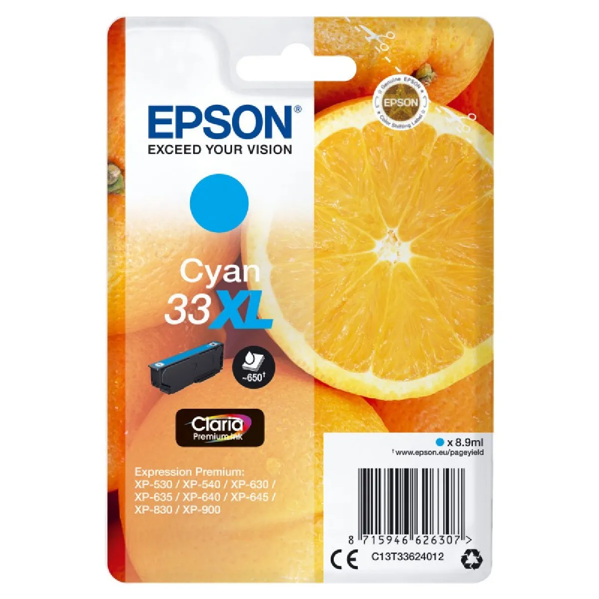 EPSON Cartouche dencre T3362 Cyan Oranges C13T33624012 - vue 5