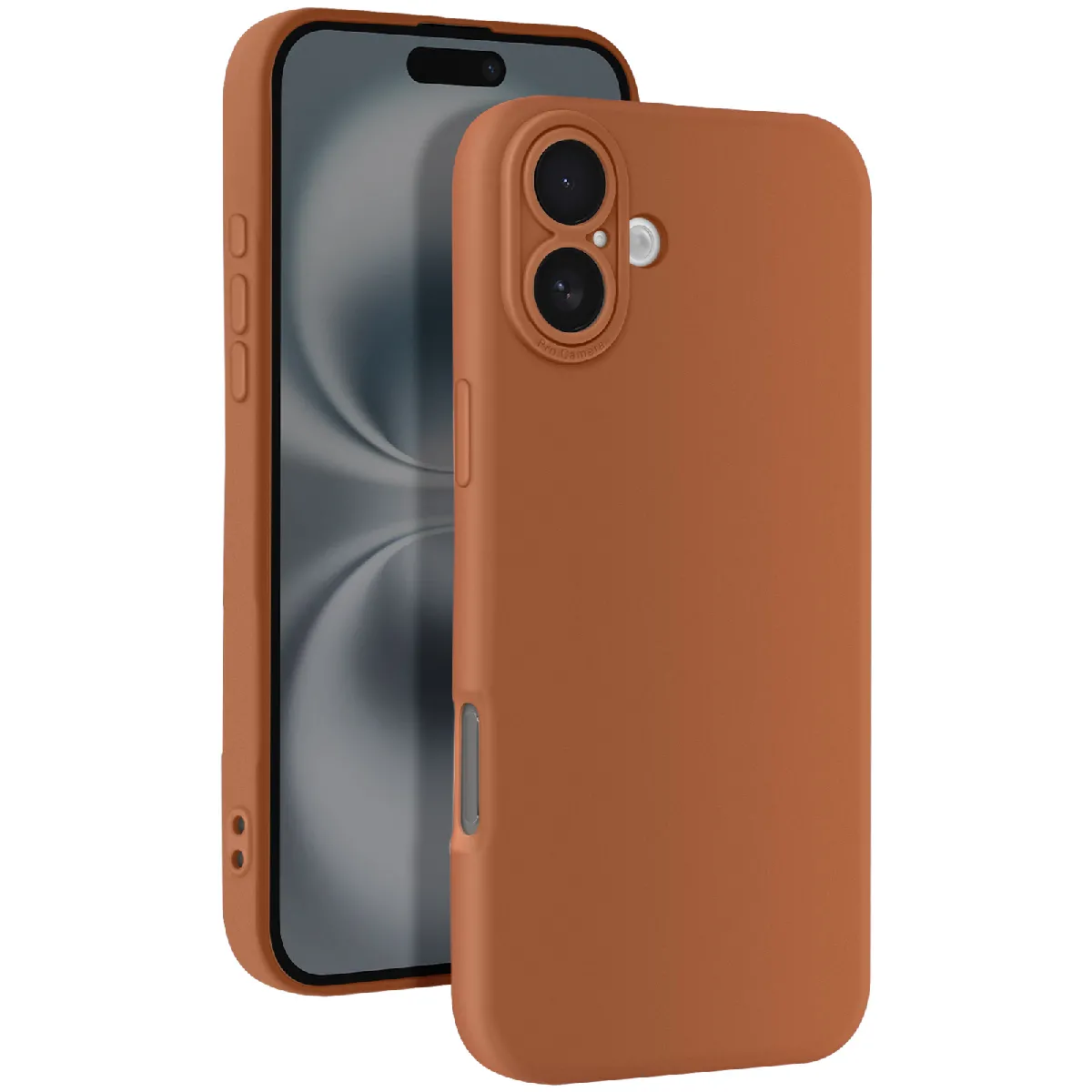 Avizar Marron - Coque Iphone 16 Silicone