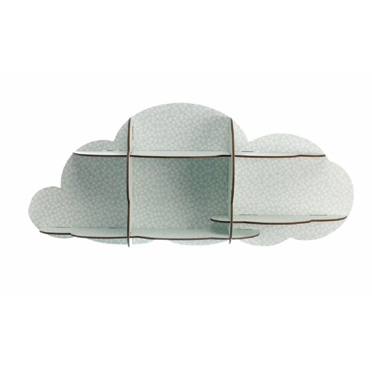 Djeco étagère murale en bois nuage - Marron