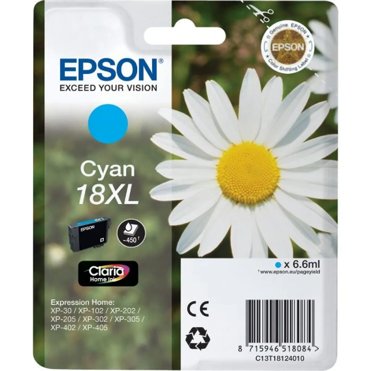 Epson Cartouche d'encre 18XL - Cyan