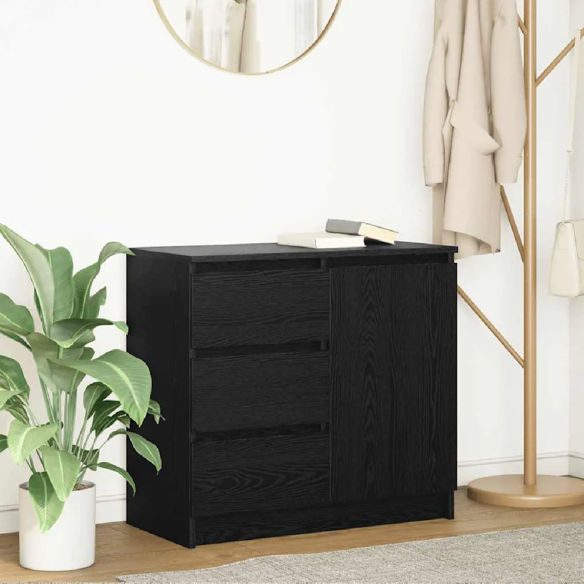 Vidaxl Buffet avec tiroir 71 cm Chêne - vue 2