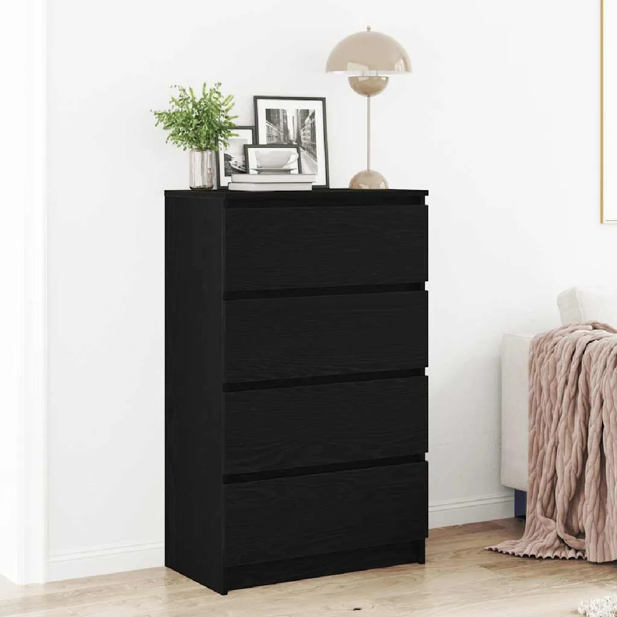 Vidaxl Buffet Chêne Noir 60x35x98.5 cm