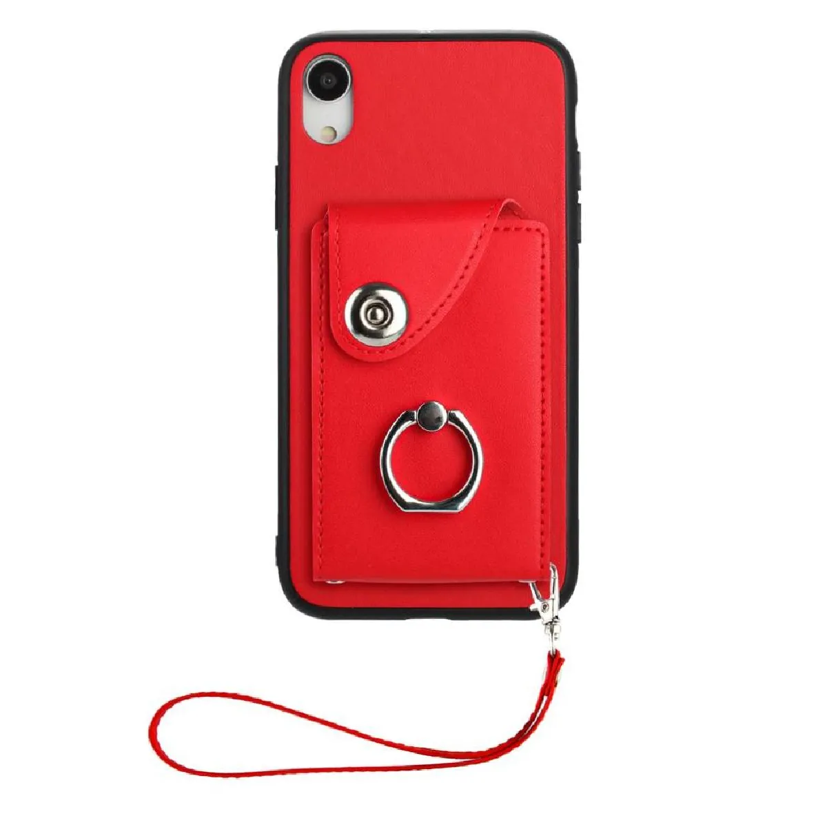 Générique Rouge Étui Portefeuille En Similicuir Foxdock Apple Iphone Xr