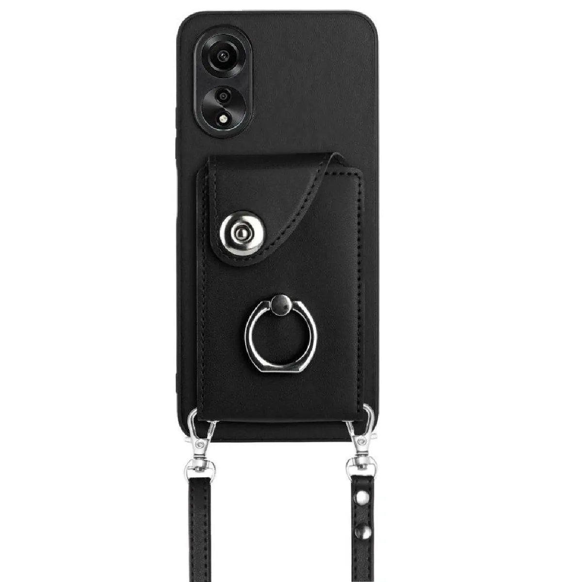 Générique Noir Étui Portefeuille À Rabat Oppo A38 4G