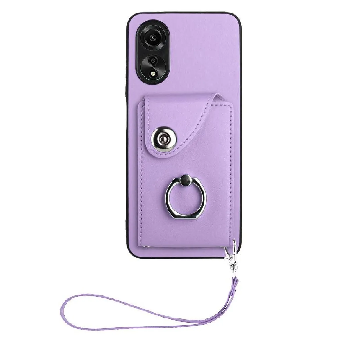 Générique Violet Étui Portefeuille En Similicuir Oppo A38 4G