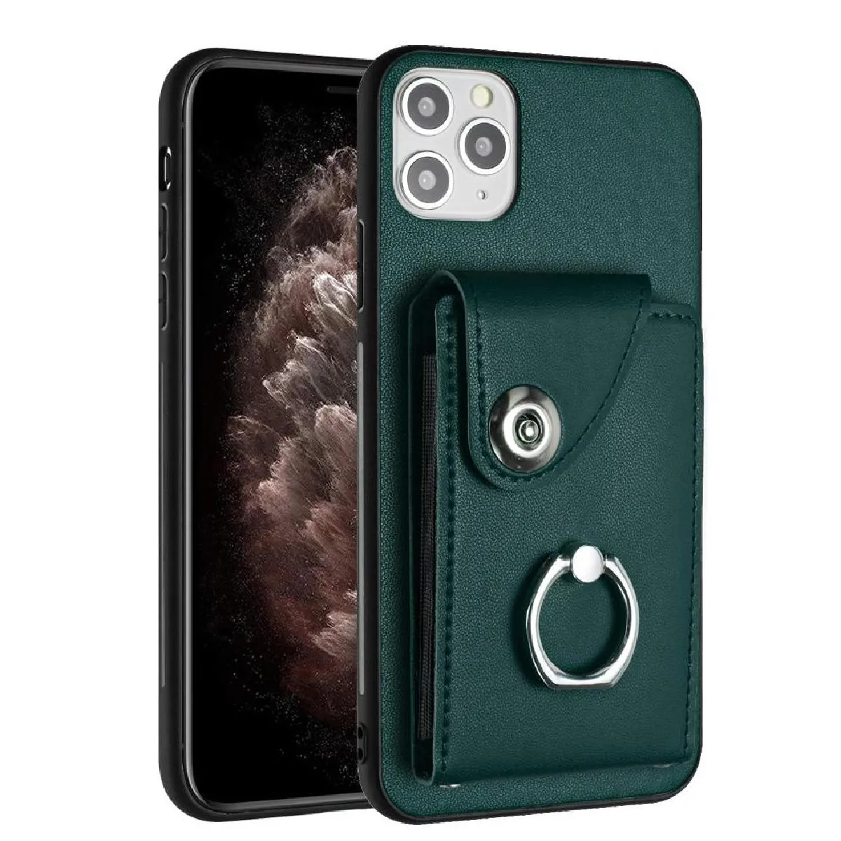 Générique Vert Étui Portefeuille En Similicuir Pour Apple Iphone 11 Pro