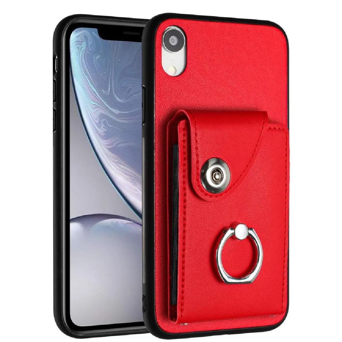 Générique Rouge Étui Portefeuille Apple Iphone Xr