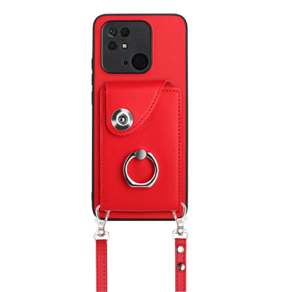 Générique Rouge Étui Portefeuille En Similicuir Xiaomi Redmi 10C
