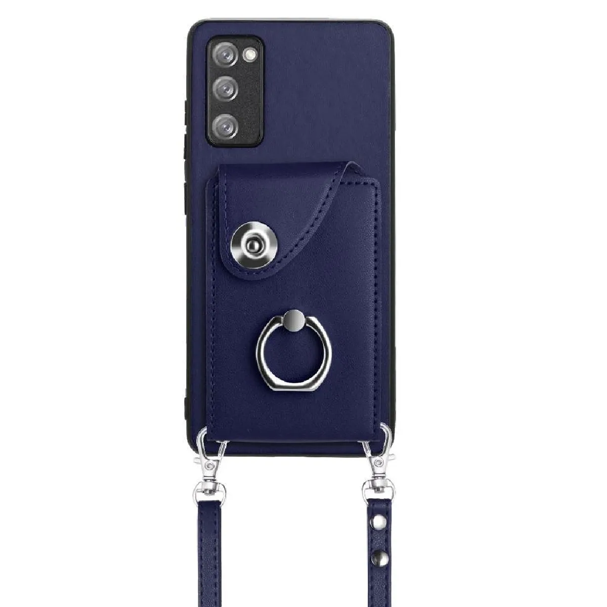 Générique Bleu Coque Portefeuille En Polyuréthane Foxdock Samsung Galaxy S20 Fe