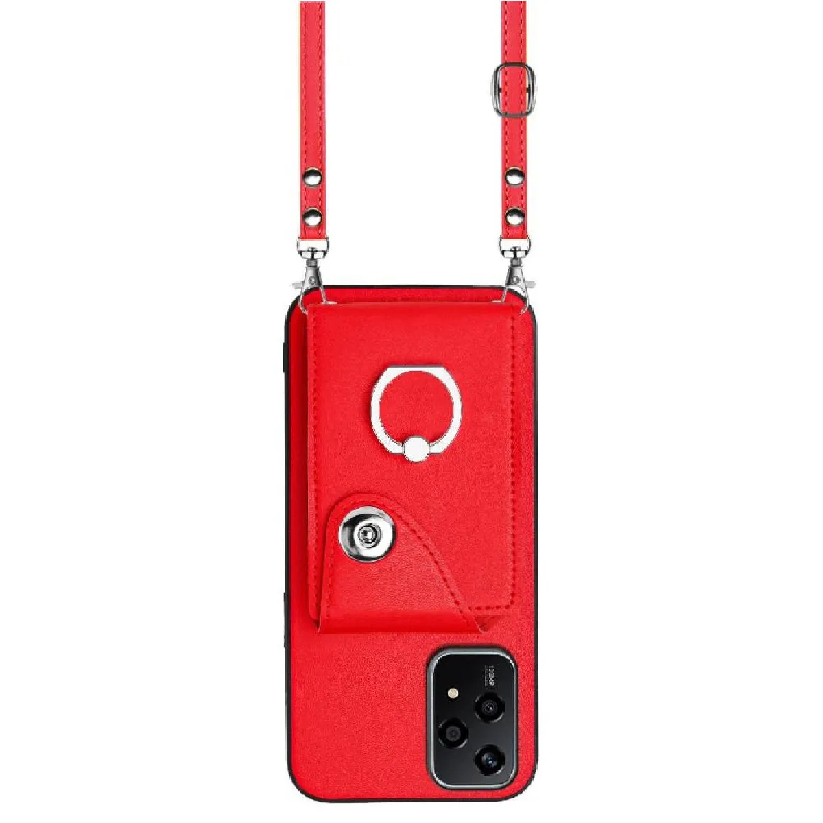 Générique Rouge Étui Portefeuille En Similicuir Honor 200 Lite 5G