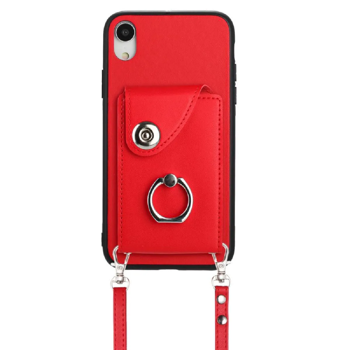 Générique Rouge Étui Portefeuille Iphone Xr