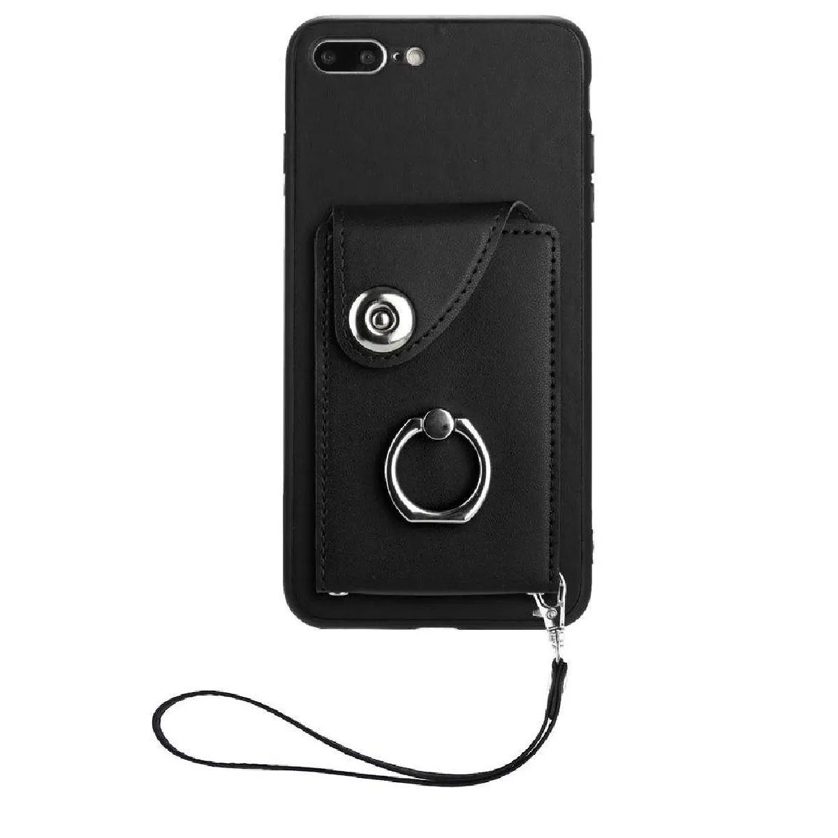 Générique Noir Coque Portefeuille En Similicuir Apple Iphone 8 Plus