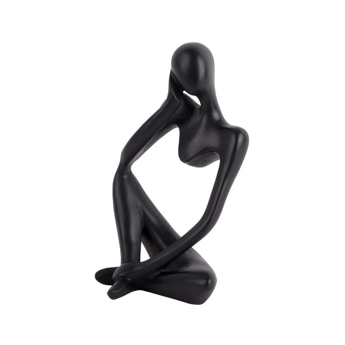 Present Time Noir Statue Polyrésine Imagine - Image 3
