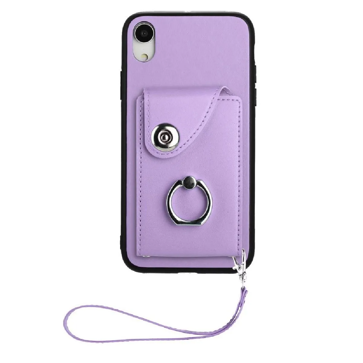 Générique Violet Étui Portefeuille En Similicuir Iphone Xr